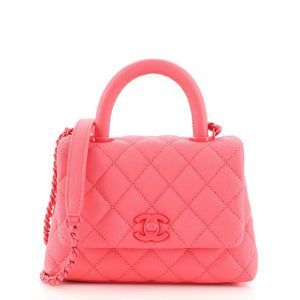 CHANEL Bags Chanel Coco Top Handle Bag Quilted Caviar Extra